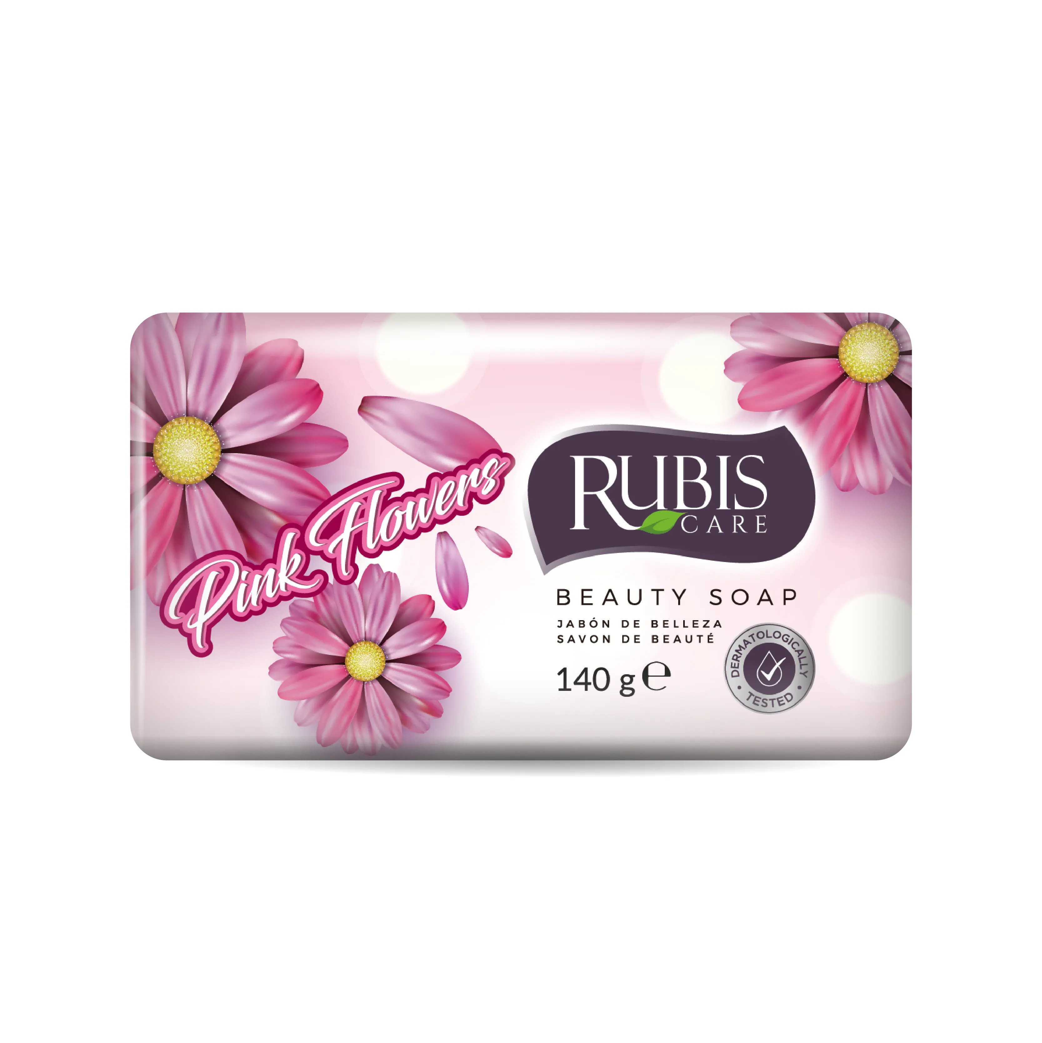 Rubis 140 gr Paper Wrapped Pink Flowers New Serie Soap