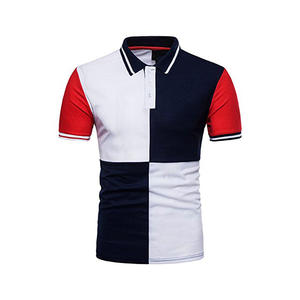 Camiseta de manga corta de corte clásico para hombre para Polo, tela de piqué de algodón 100%, Camiseta de punto elástica ajustada, estampado de Cuello con botones - Product Image 3