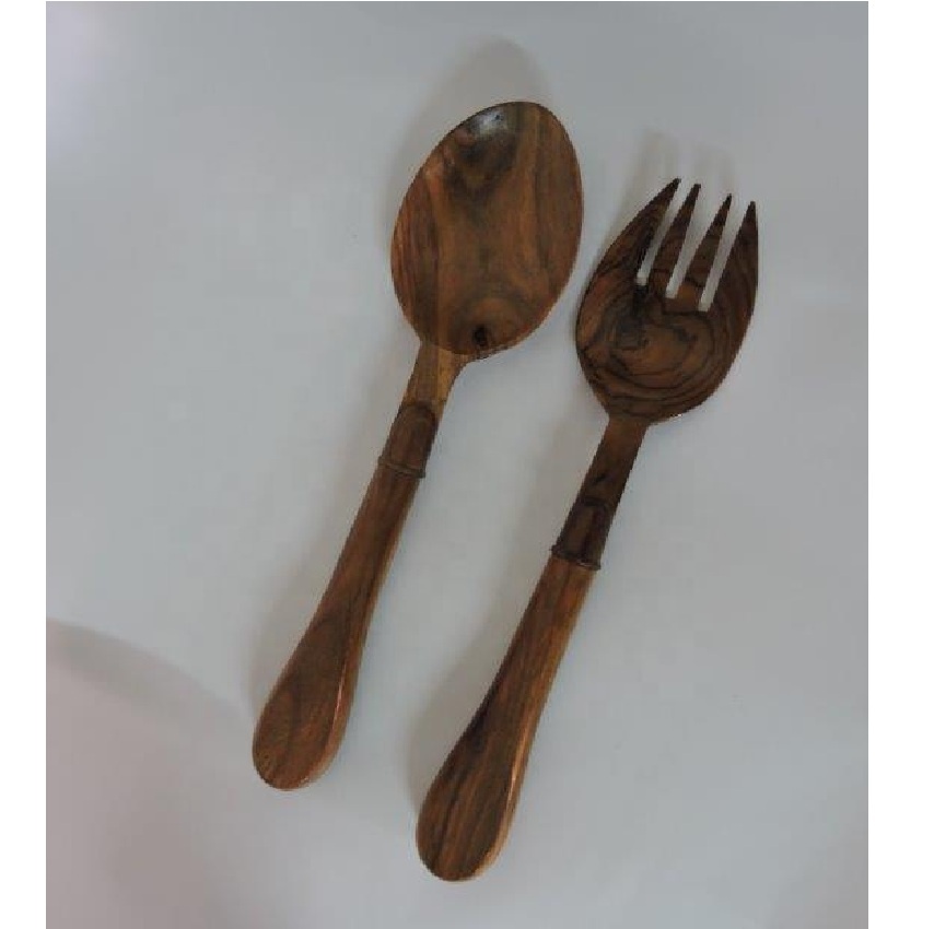 Wooden Salad Server Spoon Cutlery set