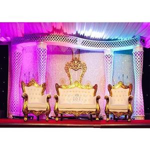 Style ouvert Palazzo pilier scène de mariage magnifique cristal Palazzo configuration de scène de mariage Style ouvert réception de mariage scène DecorUK - Product Image 1