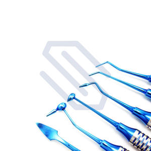 เครื่องมือบรรจุสเตนเลสคอมโพสิตสำหรับทันตกรรม6ชิ้นได้รับการรับรอง CE ใช้พลังงานแบบไม่ติดปลายเคลือบพลาสมาสีฟ้า - Product Image 4