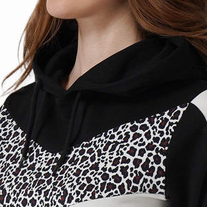 Sudadera con capucha de bloque a la moda para mujer, jersey con cordón para chicas, Sudadera con capucha de manga regular - Product Image 4