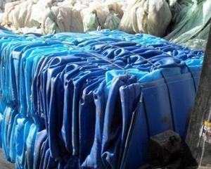 HDPE Blue Drum Baled Scrap