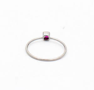 Bague en argent avec pierres précieuses de rubis naturel faite à la main bijoux en argent sterling 925 conception personnalisée bague de naissance pour femmes - Product Image 3