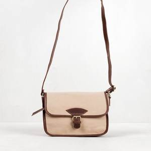 Logotipo personalizado patrón geométrico lienzo algodón forro hecho a mano señoras Cross Body Slings bolsa cierre de cremallera estilo Ins para uso diario - Product Image 1