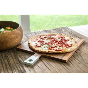 Planche à découper en bois d'acacia avec poignée grise et trou de suspension pour couper les légumes Planche à fromage Planche Charcutier - Product Image 2