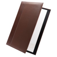 Couverture de menu en cuir noir, fait en inde, prix de gros