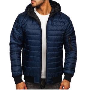 Blouson aviateur d'hiver à la mode pour hommes avec col montant coupe ajustée coupe-vent imperméable Offre Spéciale - Product Image 1