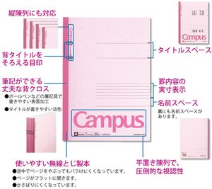 Kokuyo <b>Campus</b> Bestseller A5 <b>Notebook</b> Printed School Planner Blank Diary 60 Inner Sheets Paper Cover Japanese Stationery Gifts - Product Image 4