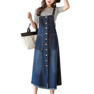 denim dungaree dress online