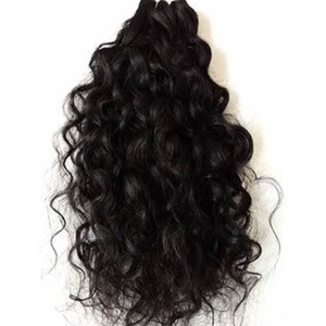 Extensiones de cabello humano Remy virgen natural Cabello indio rizado con cierre de trama doble a máquina - Product Image 2