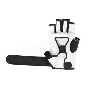 MMA-guantes de boxeo de cuero mezclado con soporte de muñeca, Color negro, 8oz, 10oz, 12oz, 14oz, 16oz, OEM personalizado - Product Image 4