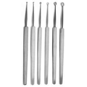 ชุดเครื่องมือขูดผิวหนังสเตนเลสสตีลแบบใช้มือ ชุด 6 ชิ้น พร้อมตะขอเกี่ยวผิวหนัง - Product Image 3