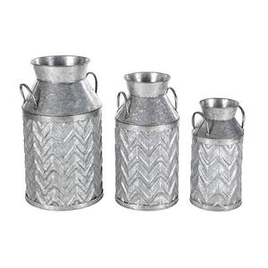 Elegante diseñador maceta galvanizada creativa India elegante hecha a mano flor titular forma redondeada al por mayor titular de la flor - Product Image 2