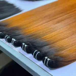 Pleine couleur souper double dessiné trame cheveux os droit Top qualité 100% vietnamien cheveux humains à prix raisonnable