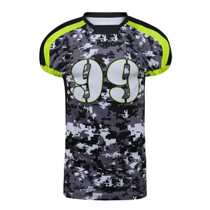 Maillot de football américain tendance 2025 sublimé nouveau maillot d'équipe personnalisé numéro et nom 100% Polyester - Product Image 2