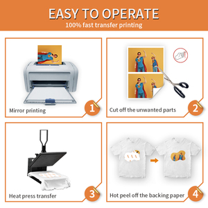 Winner <strong>Transfer</strong> 100pcs Custom Designed Printable <strong>Transfer</strong> Paper Laser Light Heat <strong>Transfer</strong> Paper for DIY Projects - Product Image 5