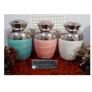 Urna de cremación para cenizas de adultos, suministros funerarios de la India, multicolor AOF - Product Image 1