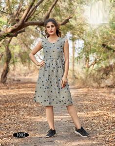 Kurti เสื้อพิมพ์ลายสำหรับสุภาพสตรี,ชุดสำนักงานลำลองพิเศษสำหรับผู้หญิงสวมใส่ในฤดูร้อนชุดอินเดียหลากสี - Product Image 6