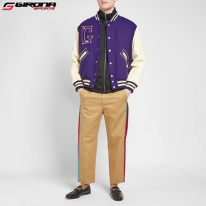 Custom high school team leather sleeve embroidery <b>baseball</b> letterman varsity <b>jackets</b> <b>for</b> <b>men</b> - Product Image 3