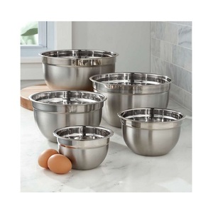 Tazón para Servir de Acero Inoxidable con la Más Alta Calidad, Vajilla Redonda para Servir Alimentos a un Precio Económico - Product Image 1