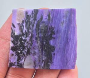 Tranche de pierre précieuse de Charoite violette, Charoite violette, tranche rugueuse, vente en gros - Product Image 5