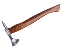 Hache tactique médiévale MDM en acier haute teneur en carbone, manche en bois de rose, hache de combat HC 5160, 17 pouces, style Viking, 800g, idéale pour le camping