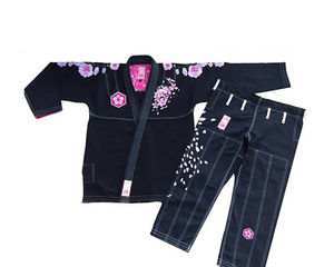 Uniformes Perl Wave Jiu Jitsu de 450 gramos para mujer, logotipo personalizado de talla grande XL XXS, secado rápido, algodón transpirable, cordón en la cintura media - Product Image 1