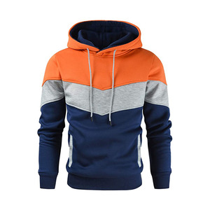 Sudadera con capucha de bloque de Color de Venta caliente de alta calidad nuevo estilo francés Terry tela Sudadera con capucha informal de gran tamaño - Product Image 1