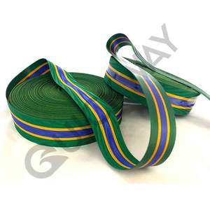 Rubans de cérémonie de haute qualité pour diverses célébrations ruban de médaille de couleur vert bleu et jaune personnalisé - Product Image 1