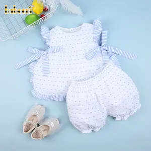 Mooie Meisje Kleding Korte Set Oem Odm Gesmokte Baby Kleding Groothandel Gesmokte Baby Kleding-BB2567