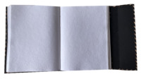 Carnet artisanal Shadows, grand format en cuir, pour poésie, croquis, voyages, grimoire et sorts, avec gaufrage sept pierres, papier écologique, également carnet d'adresses