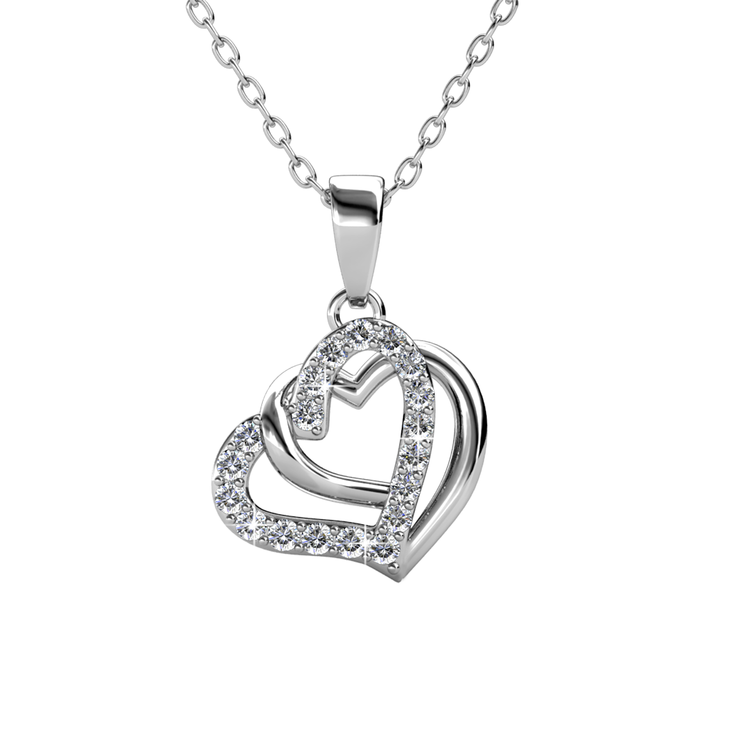 Brass With 18k White Gold Plated Necklace