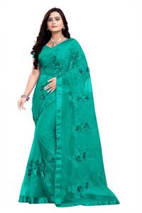 Sarouel de tissu en filet, broderie, travail lourd avec fleurs de perles et pierres - Product Image 6