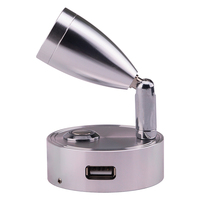 Lampe LED moderne DC12V-29V avec variateur tactile, port USB 5V, lecture, montage mural, lampe de chevet pour chambre à coucher, bricolage, certifiée ROHS