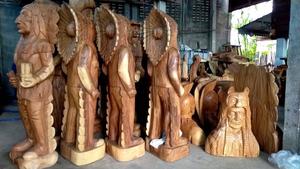 งานแกะสลักไม้สไตล์อินเดียนา งานแกะสลักคาวบอย - Product Image 6