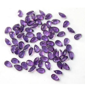พลอยสีม่วงธรรมชาติทรงลูกแพร์ขนาด14X8มม. อัญมณีเจียระไนแบบหลวมสำหรับทำเครื่องประดับอัญมณีหลวม - Product Image 1