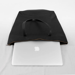 Fabriqué à la main en cuir de vachette Top Grain en cuir véritable fourre-tout noir sac à fermeture éclair polyvalent pour toutes les saisons-été hiver printemps automne - Product Image 4