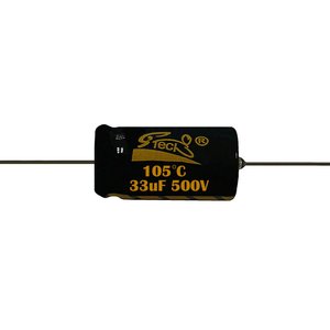 Condensador electrolítico de aluminio de alta tensión, fabricante de Taiwán de plomo Axial CBB25, 105C, 500V - Product Image 5