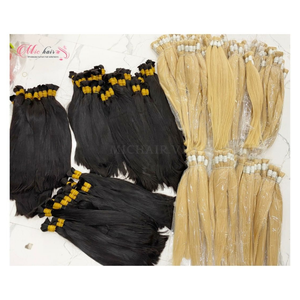 Extensions en vrac Remy humains droites noires de haute qualité cheveux crus alignés sur les cuticules - Product Image 6