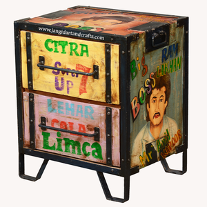 Jodhpur-muebles retro industriales pintados a mano, muebles de arte y artesanías indio, fabricante y distribuidor de muebles - Product Image 5