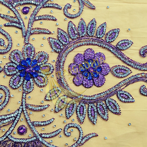 Vải Đính Cườm Sequin Sang Trọng Tự Làm Váy Cưới Phụ Kiện Tùy Chỉnh Vải Cô Dâu - Product Image 1