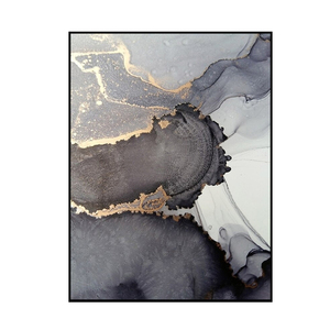 Tranh Cẩm Thạch Màu Vàng Đen Trừu Tượng Hiện Đại Tranh In Trên Vải Mỹ Thuật Trang Trí Tường Phòng Khách Sang Trọng - Product Image 2