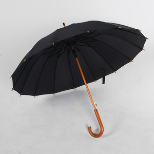 Vintage En Bois Poignée En Forme De Parapluie 16 Os Pluie <span class=keywords><strong>Solide</strong></span> Coupe-Vent Grand Parapluie Hommes Femmes Cadeau <span class=keywords><strong>Parasol</strong></span> - Product Image 3