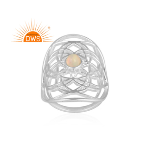 <b>925</b> Sterling <b>Silver</b> Mandala Ethiopian Opal <b>Ring</b> Jewelry Wholesaler Natural Gemstone Engagement Cocktail <b>Ring</b> Jewelry Supplier - Product Image 2