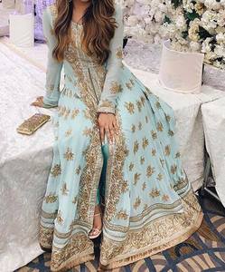 Stylish r-Indian/Pakistani Beautiful embroidery work on Bride maid floor Length dress for party/Wedding wear -2020 - Product Image 1