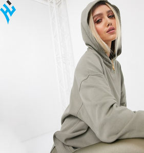 Sudadera con capucha personalizada para mujer, nueva moda, sencilla, creativa, con dobladillo personalizado, jersey de hombro dividido - Product Image 3