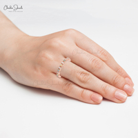 Cincin wanita trendi setengah keabadian 925 perak murni dengan Opal putih alami Zircon gaya lucu kualitas tinggi harga grosir