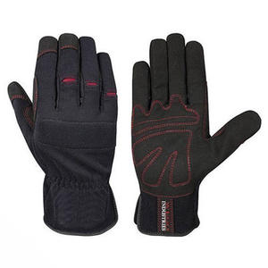 Gants de mécanicien en cuir synthétique, paume rembourrée, anti-vibration, ignifuges, antidérapants, compatibles avec les écrans tactiles, gants de travail personnalisés, sécurité - Product Image 5