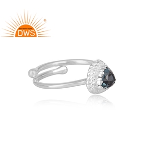 ผู้จัดจำหน่ายเครื่องประดับเงินแท้ 925 แหวนพลอยโทแพซสีน้ำเงินลอนดอน ผู้ผลิตเครื่องประดับอัญมณีคุณภาพสูง - Product Image 3